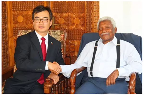 坦桑尼亚第二任总统姆维尼接见宋涛